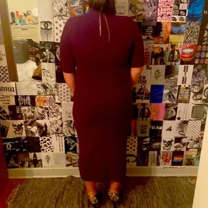 This is a Michael Kors Collection size small dress in dark eggplant